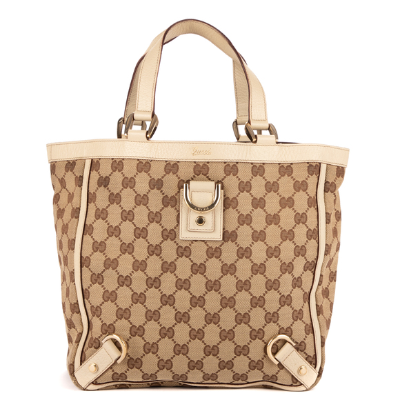 Gucci Bags Gucci Small Abbey Shopper In Beigeivory Monogrammed